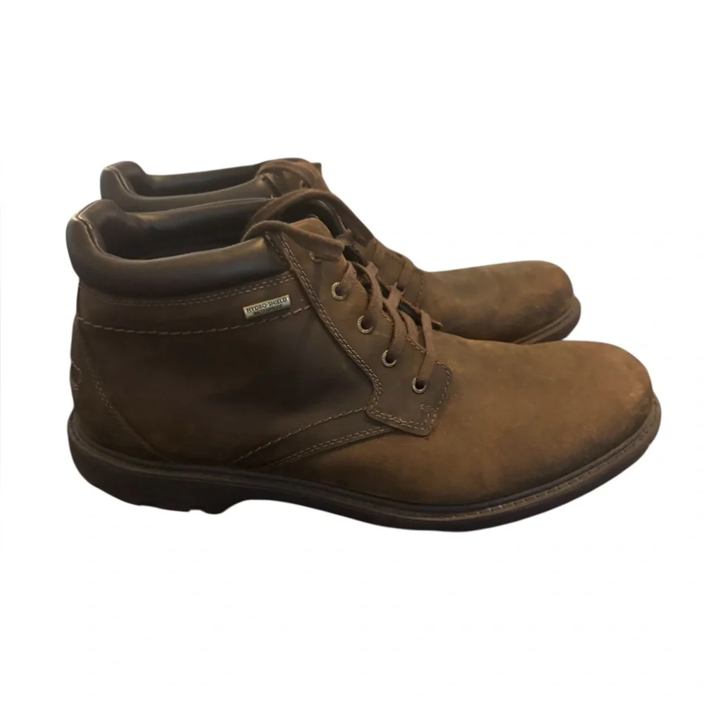 NWOT-  Rockport Men's Storm Surge Plain Toe Boots, Tan Size 12